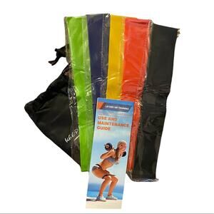 Resistance Workout Fitness Bands Set of 5 NEW